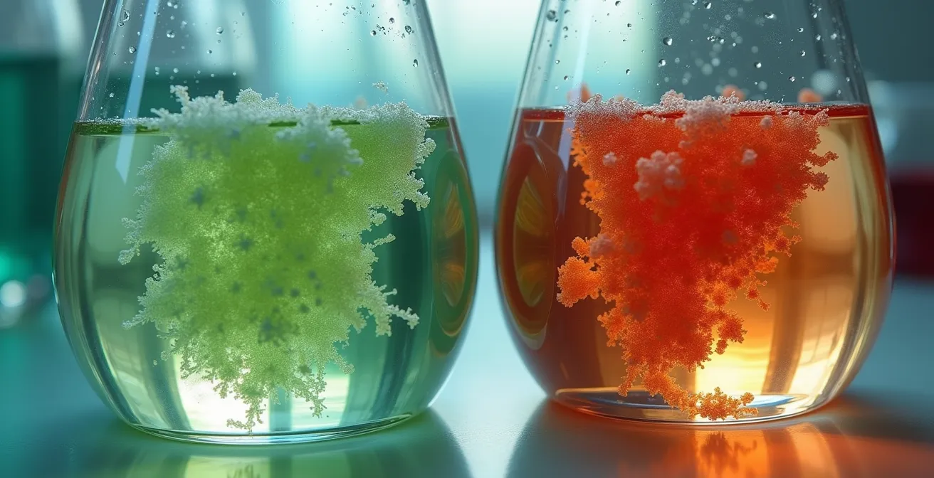 Fioritura algale rossa nel Mar Tirreno vista dall'alto