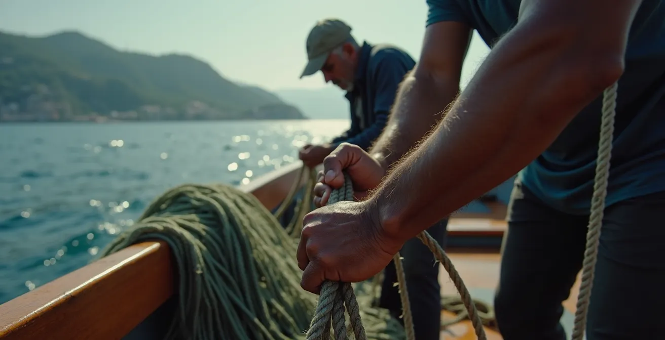 Pescatori italiani recuperano reti abbandonate dal fondale nell'Adriatico