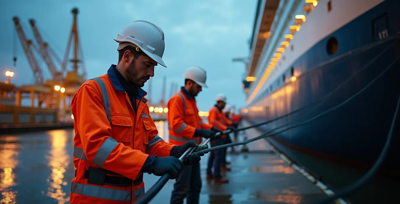 Porto italiano del futuro con sistemi di cold ironing e navi elettrificate all'ormeggio