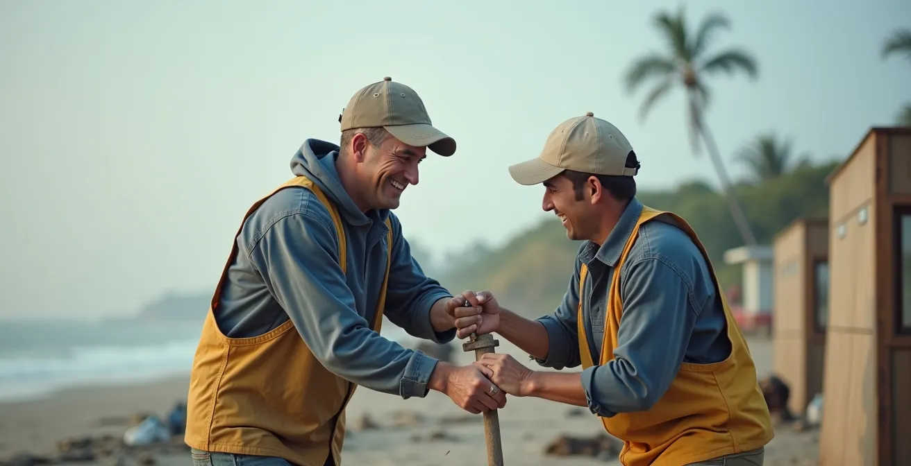 Stabilimento balneare modulare e smontabile sulla costa italiana